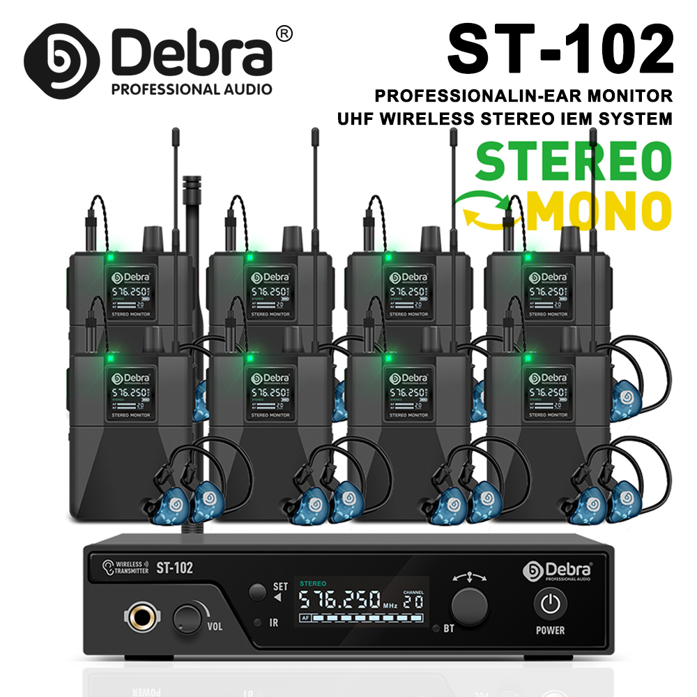 In Ear Monitor Iem - Debra ST-102 UHF IEM Stereo Kablosuz